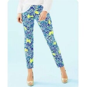 Lilly Pulitzer | Kelly Skinny Pants in Resort White Zest for Life Lemons Size 10